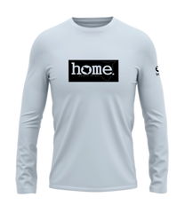 home_254 LONG-SLEEVED SKY-BLUE T-SHIRT WITH A BLACK CLASSIC PRINT – COTTON PLUS FABRIC
