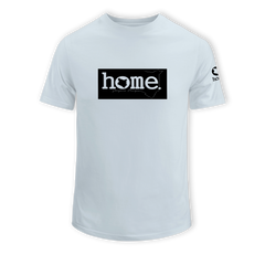 home_254 SHORT-SLEEVED SKY-BLUE T-SHIRT WITH A BLACK CLASSIC PRINT – COTTON PLUS FABRIC