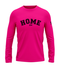 Long Sleeve College Tee - Hot Pink