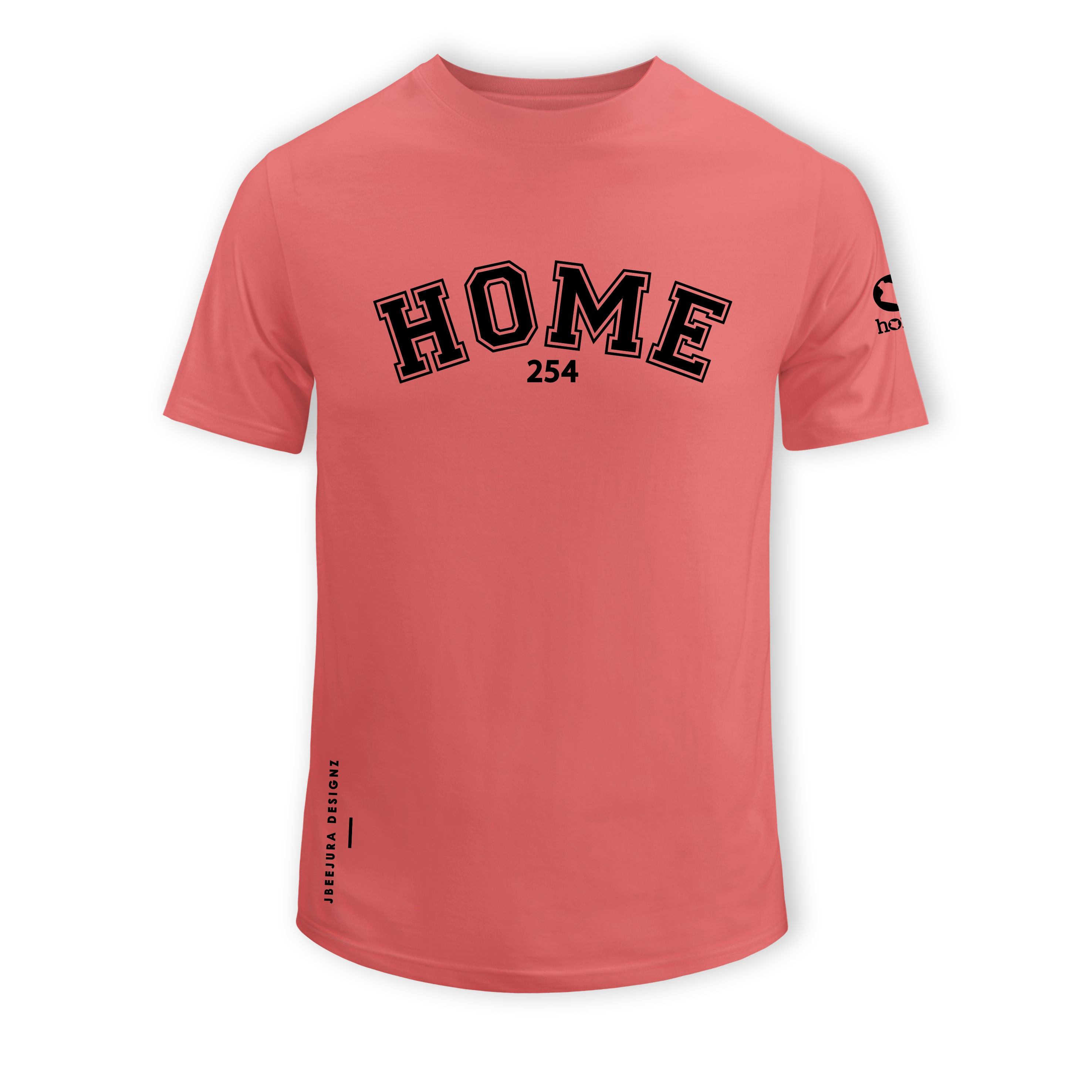 home_254 SHORT-SLEEVED MULBERRY T-SHIRT WITH A BLACK COLLEGE PRINT – COTTON PLUS FABRIC