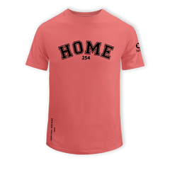 home_254 SHORT-SLEEVED MULBERRY T-SHIRT WITH A BLACK COLLEGE PRINT – COTTON PLUS FABRIC