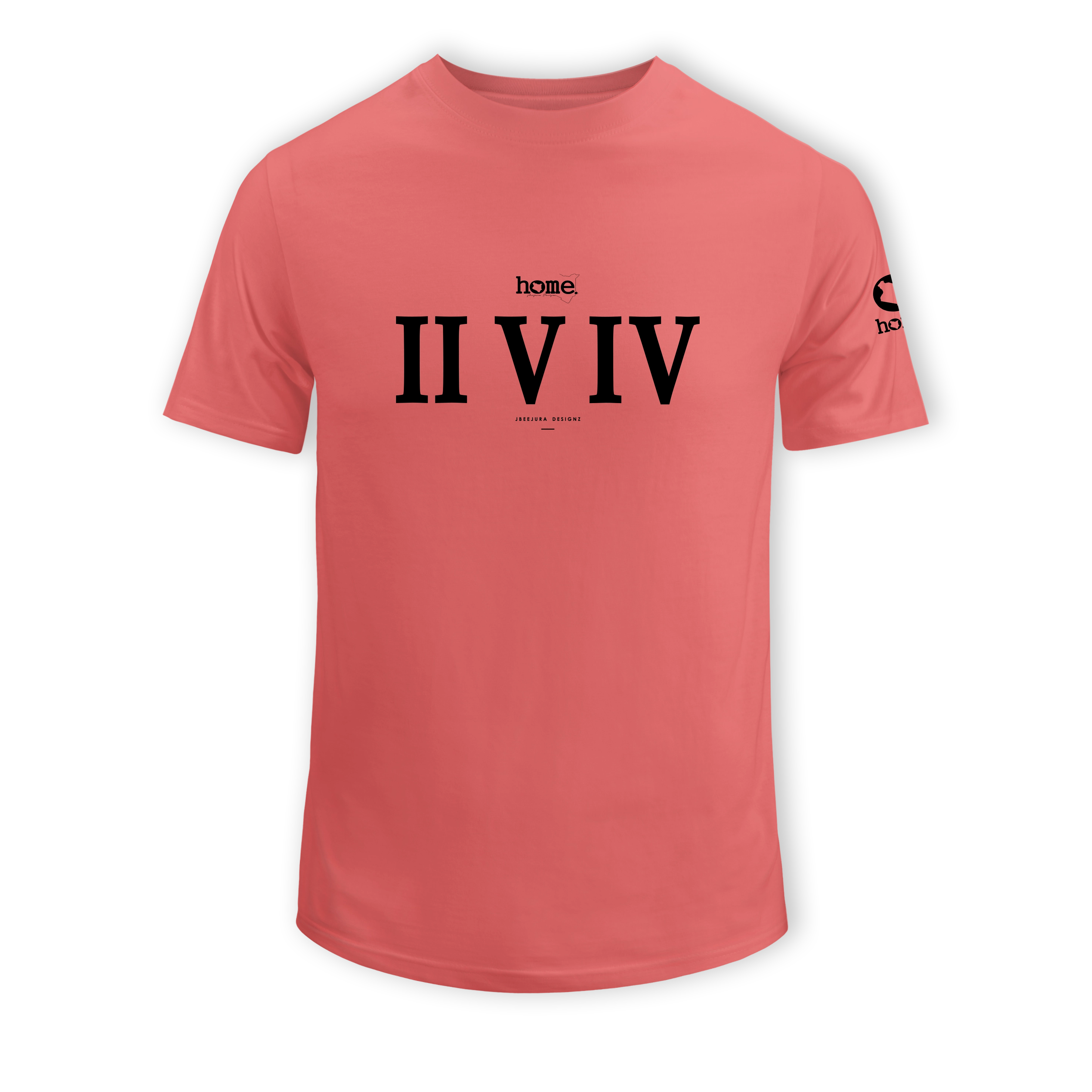 home_254 SHORT-SLEEVED MULBERRY T-SHIRT WITH A BLACK ROMAN NUMERALS PRINT – COTTON PLUS FABRIC