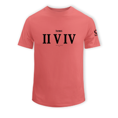 home_254 KIDS SHORT-SLEEVED MULBERRY T-SHIRT WITH A BLACK ROMAN NUMERALS PRINT – COTTON PLUS FABRIC