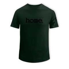 home_254 KIDS SHORT-SLEEVED FOREST GREEN T-SHIRT WITH A BLACK CLASSIC WORDS PRINT – COTTON PLUS FABRIC