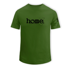 home_254 KIDS SHORT-SLEEVED JUNGLE GREEN T-SHIRT WITH A BLACK CLASSIC WORDS PRINT – COTTON PLUS FABRIC