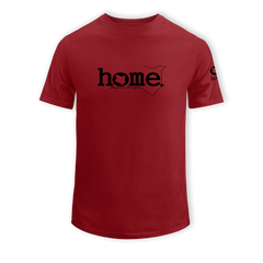 home_254 KIDS SHORT-SLEEVED MAROON RED T-SHIRT WITH A BLACK CLASSIC WORDS PRINT – COTTON PLUS FABRIC