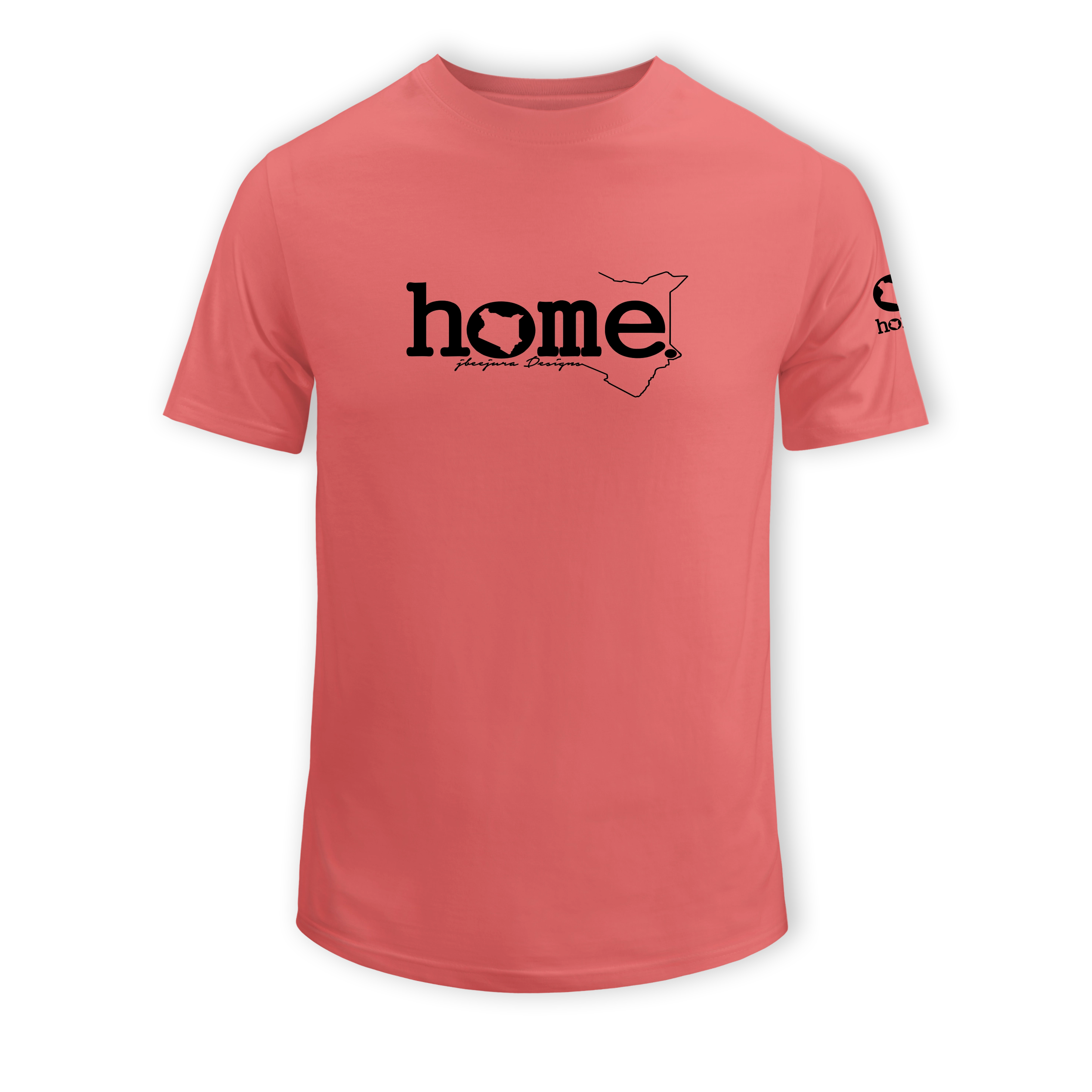 home_254 SHORT-SLEEVED MULBERRY T-SHIRT WITH A BLACK CLASSIC WORDS PRINT – COTTON PLUS FABRIC