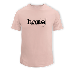 home_254 SHORT-SLEEVED PEACH T-SHIRT WITH A BLACK CLASSIC WORDS PRINT – COTTON PLUS FABRIC