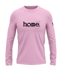 home_254 LONG-SLEEVED PINK T-SHIRT WITH A BLACK CLASSIC WORDS PRINT – COTTON PLUS FABRIC