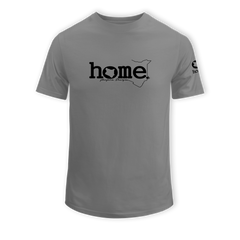 home_254 SHORT-SLEEVED SAGE T-SHIRT WITH A BLACK CLASSIC WORDS PRINT – COTTON PLUS FABRIC