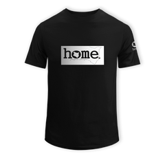 home_254 KIDS SHORT-SLEEVED BLACK T-SHIRT WITH A SILVER CLASSIC PRINT – COTTON PLUS FABRIC