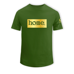 home_254 KIDS SHORT-SLEEVED JUNGLE GREEN T-SHIRT WITH A GOLD CLASSIC PRINT – COTTON PLUS FABRIC