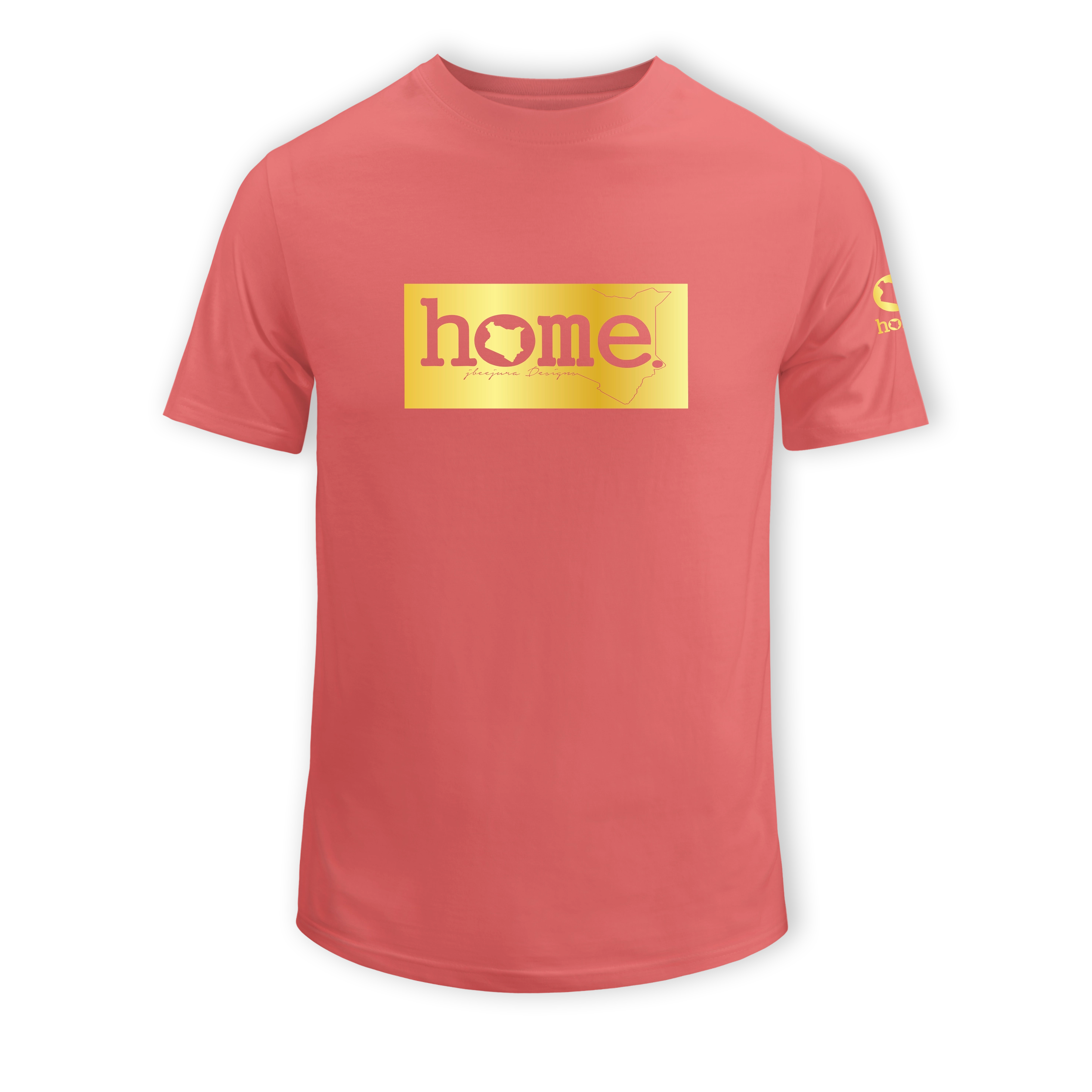 home_254 KIDS SHORT-SLEEVED MULBERRY T-SHIRT WITH A GOLD CLASSIC PRINT – COTTON PLUS FABRIC