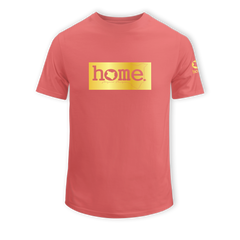 home_254 SHORT-SLEEVED MULBERRY T-SHIRT WITH A GOLD CLASSIC PRINT – COTTON PLUS FABRIC
