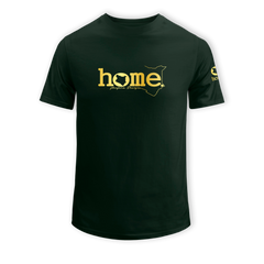 home_254 KIDS SHORT-SLEEVED FOREST GREEN T-SHIRT WITH A GOLD CLASSIC WORDS PRINT – COTTON PLUS FABRIC