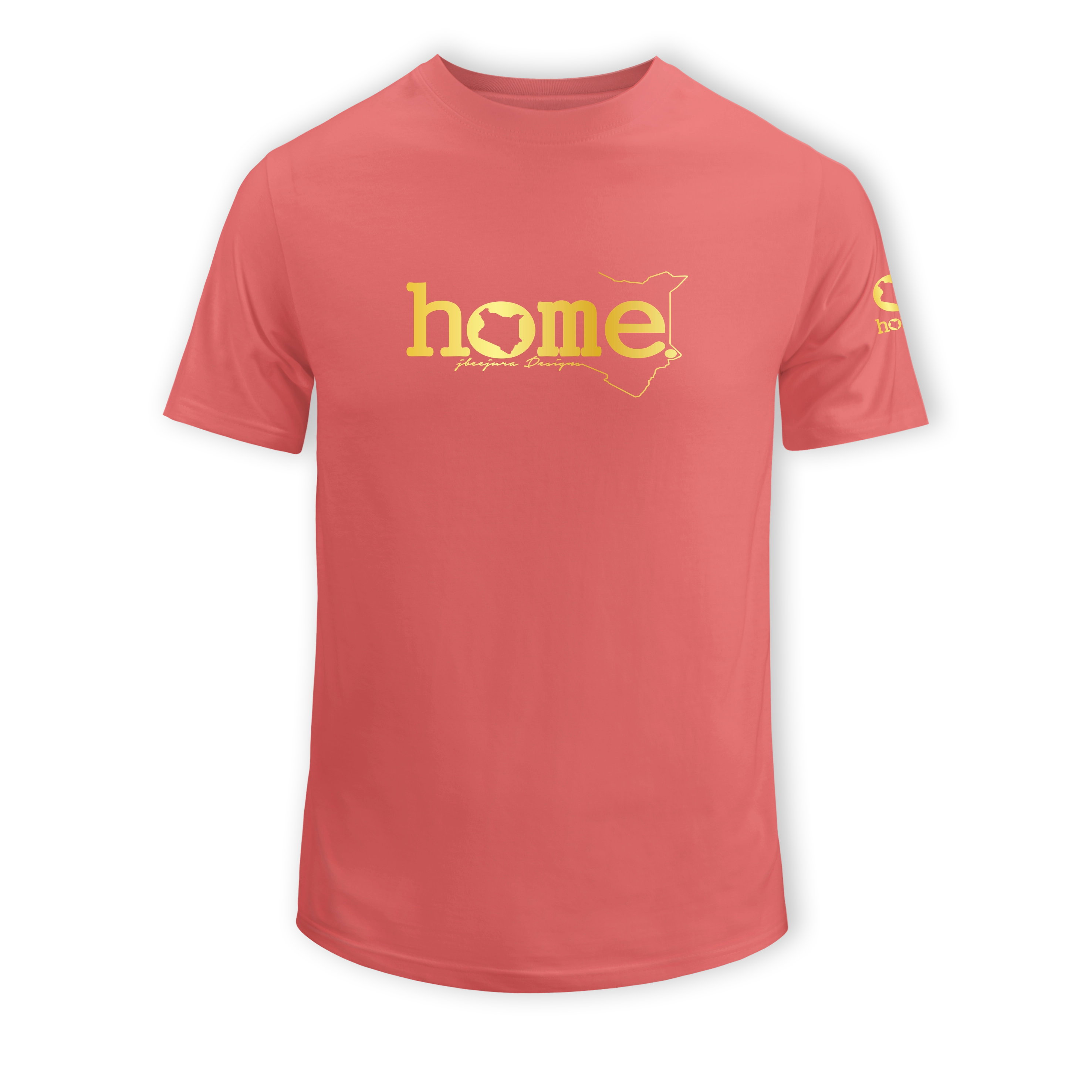 home_254 KIDS SHORT-SLEEVED MULBERRY T-SHIRT WITH A GOLD CLASSIC WORDS PRINT – COTTON PLUS FABRIC