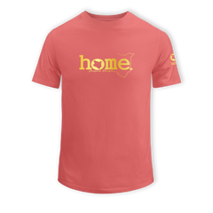 home_254 KIDS SHORT-SLEEVED MULBERRY T-SHIRT WITH A GOLD CLASSIC WORDS PRINT – COTTON PLUS FABRIC