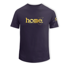 home_254 KIDS SHORT-SLEEVED RICH PURPLE T-SHIRT WITH A BLACK CLASSIC WORDS PRINT – COTTON PLUS FABRIC