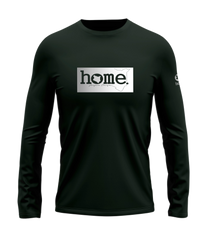 home_254 LONG-SLEEVED FOREST GREEN T-SHIRT WITH A SILVER CLASSIC PRINT – COTTON PLUS FABRIC