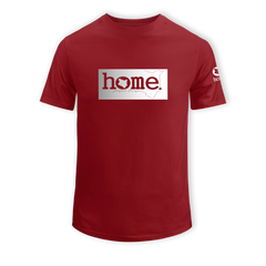 home_254 KIDS SHORT-SLEEVED MAROON RED T-SHIRT WITH A SILVER CLASSIC PRINT – COTTON PLUS FABRIC