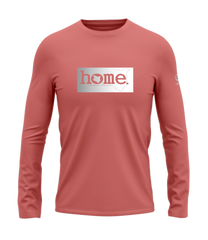 home_254 LONG-SLEEVED MULBERRY T-SHIRT WITH A SILVER CLASSIC PRINT – COTTON PLUS FABRIC