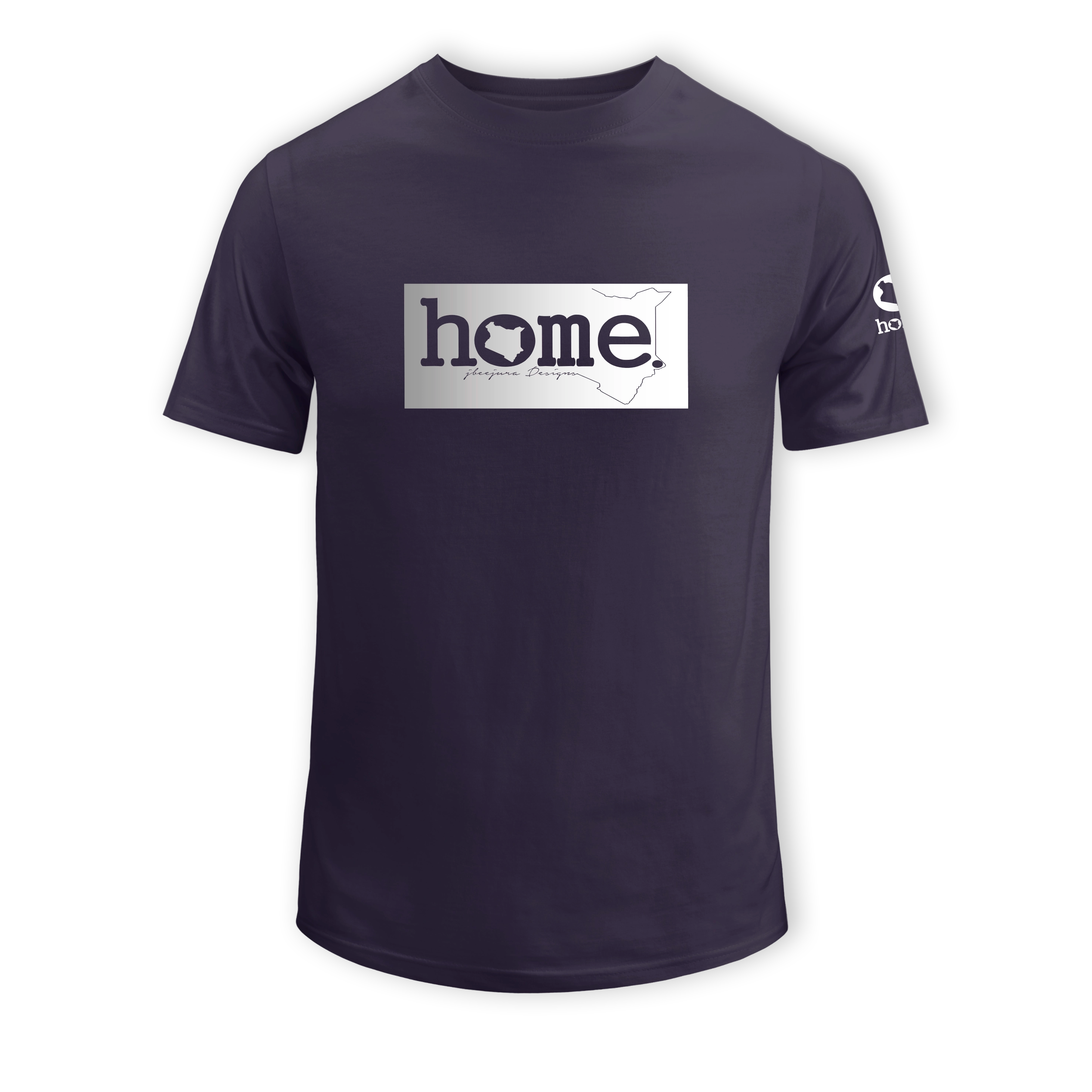 home_254 KIDS SHORT-SLEEVED RICH PURPLE T-SHIRT WITH A SILVER CLASSIC PRINT – COTTON PLUS FABRIC