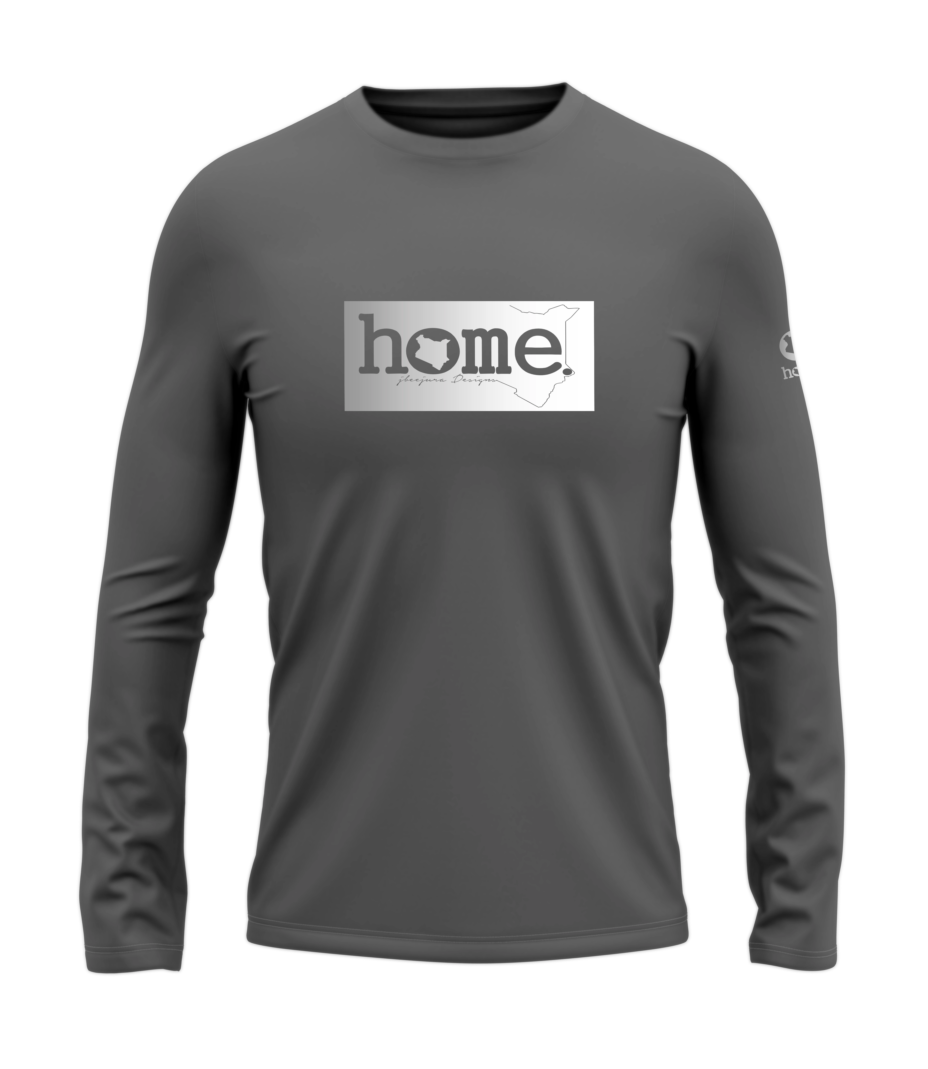 home_254 LONG-SLEEVED SAGE T-SHIRT WITH A SILVER CLASSIC PRINT – COTTON PLUS FABRIC