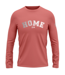 home_254 LONG-SLEEVED MULBERRY T-SHIRT WITH A SILVER COLLEGE PRINT – COTTON PLUS FABRIC