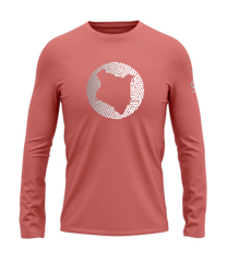 home_254 LONG-SLEEVED MULBERRY T-SHIRT WITH A SILVER MAP PRINT – COTTON PLUS FABRIC