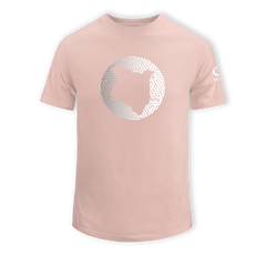 home_254 KIDS SHORT-SLEEVED PEACH T-SHIRT WITH A SILVER MAP PRINT – COTTON PLUS FABRIC