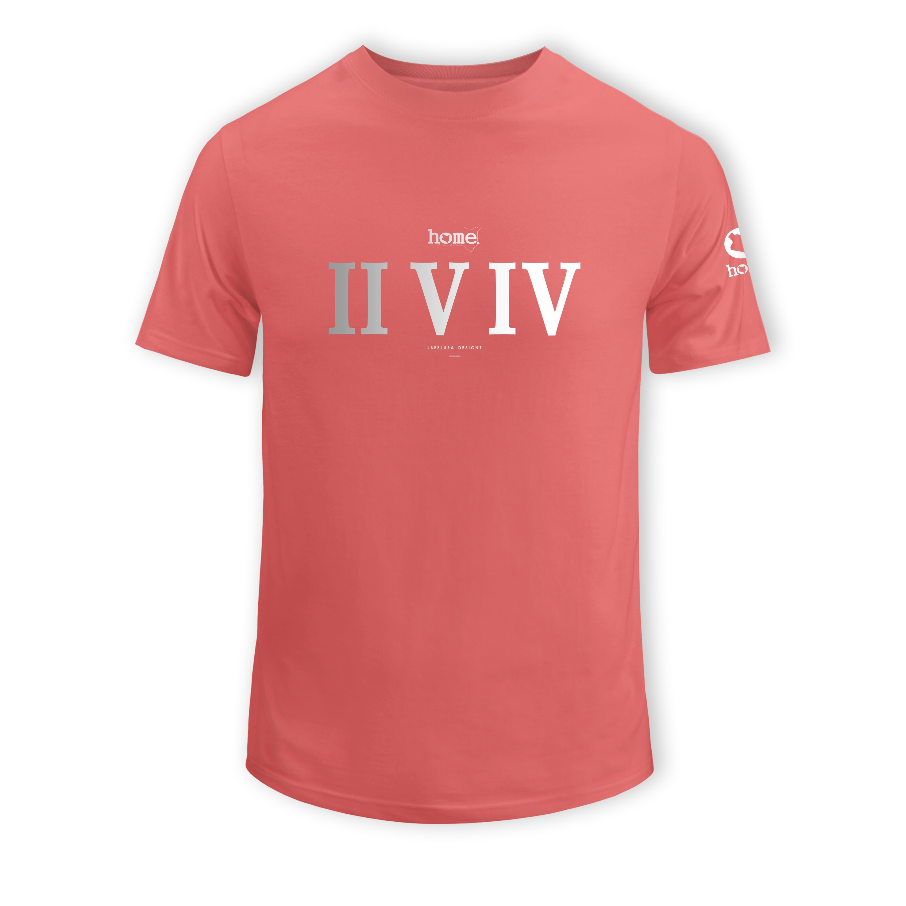 home_254 SHORT-SLEEVED MULBERRY T-SHIRT WITH A SILVER ROMAN NUMERALS PRINT – COTTON PLUS FABRIC