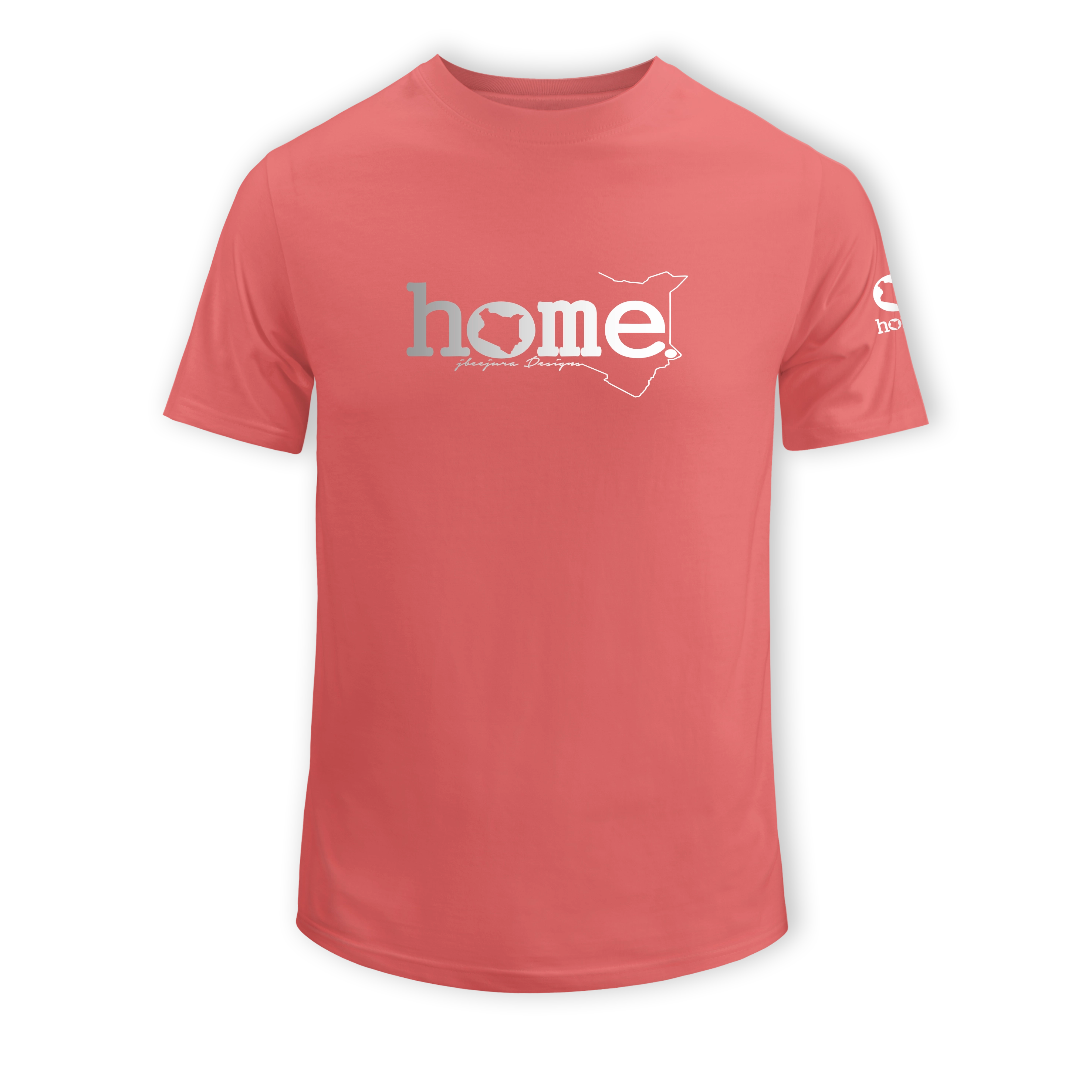 home_254 SHORT-SLEEVED MULBERRY T-SHIRT WITH A SILVER CLASSIC WORDS PRINT – COTTON PLUS FABRIC