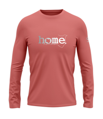 home_254 LONG-SLEEVED MULBERRY T-SHIRT WITH A SILVER WORDS PRINT – COTTON PLUS FABRIC