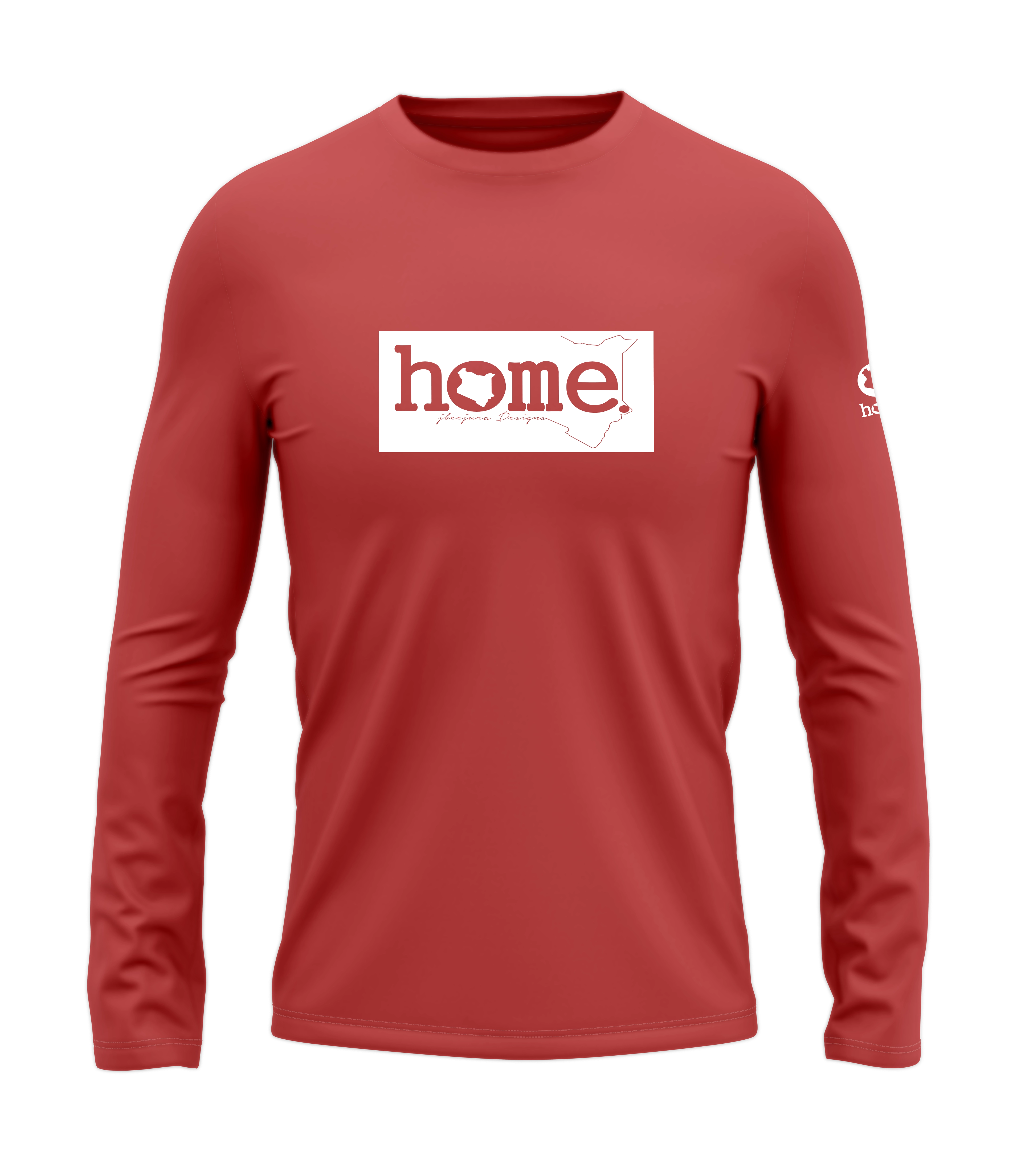 home_254 LONG-SLEEVED MULBERRY T-SHIRT WITH A WHITE CLASSIC PRINT – COTTON PLUS FABRIC