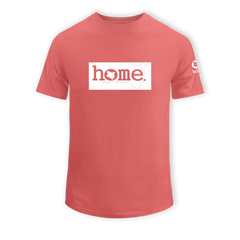 home_254 SHORT-SLEEVED MULBERRY T-SHIRT WITH A WHITE CLASSIC PRINT – COTTON PLUS FABRIC