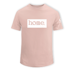 home_254 SHORT-SLEEVED PEACH T-SHIRT WITH A WHITE CLASSIC PRINT – COTTON PLUS FABRIC