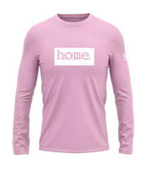 home_254 LONG-SLEEVED PINK T-SHIRT WITH A WHITE CLASSIC PRINT – COTTON PLUS FABRIC