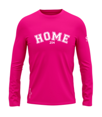 Long Sleeve College Tee - Hot Pink