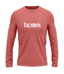 home_254 LONG-SLEEVED MULBERRY T-SHIRT WITH A WHITE WORDS PRINT – COTTON PLUS FABRIC