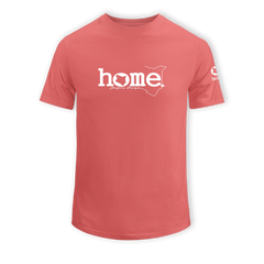 home_254 SHORT-SLEEVED MULBERRY T-SHIRT WITH A WHITE CLASSIC WORDS PRINT – COTTON PLUS FABRIC