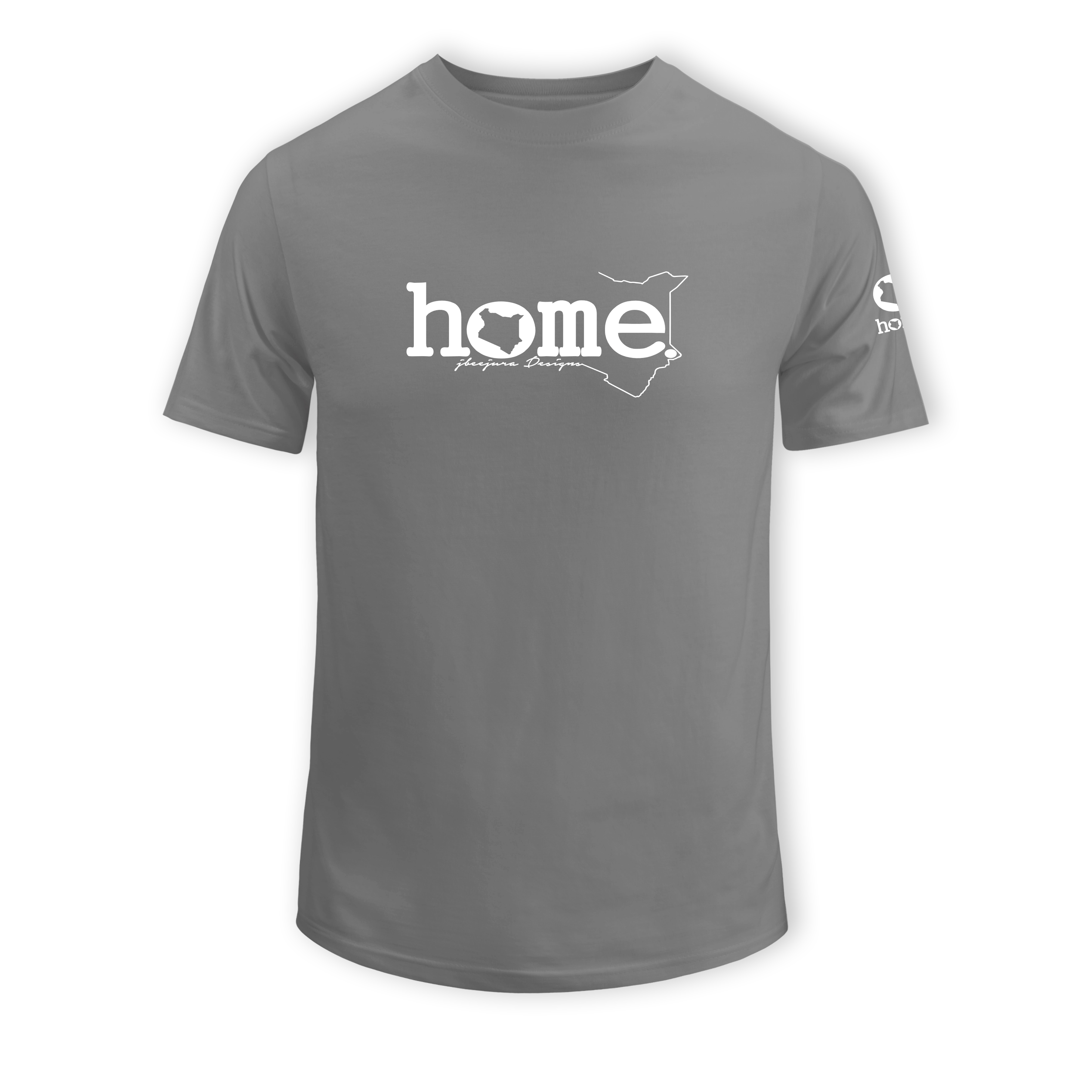home_254 SHORT-SLEEVED SAGE T-SHIRT WITH A WHITE CLASSIC WORDS PRINT – COTTON PLUS FABRIC
