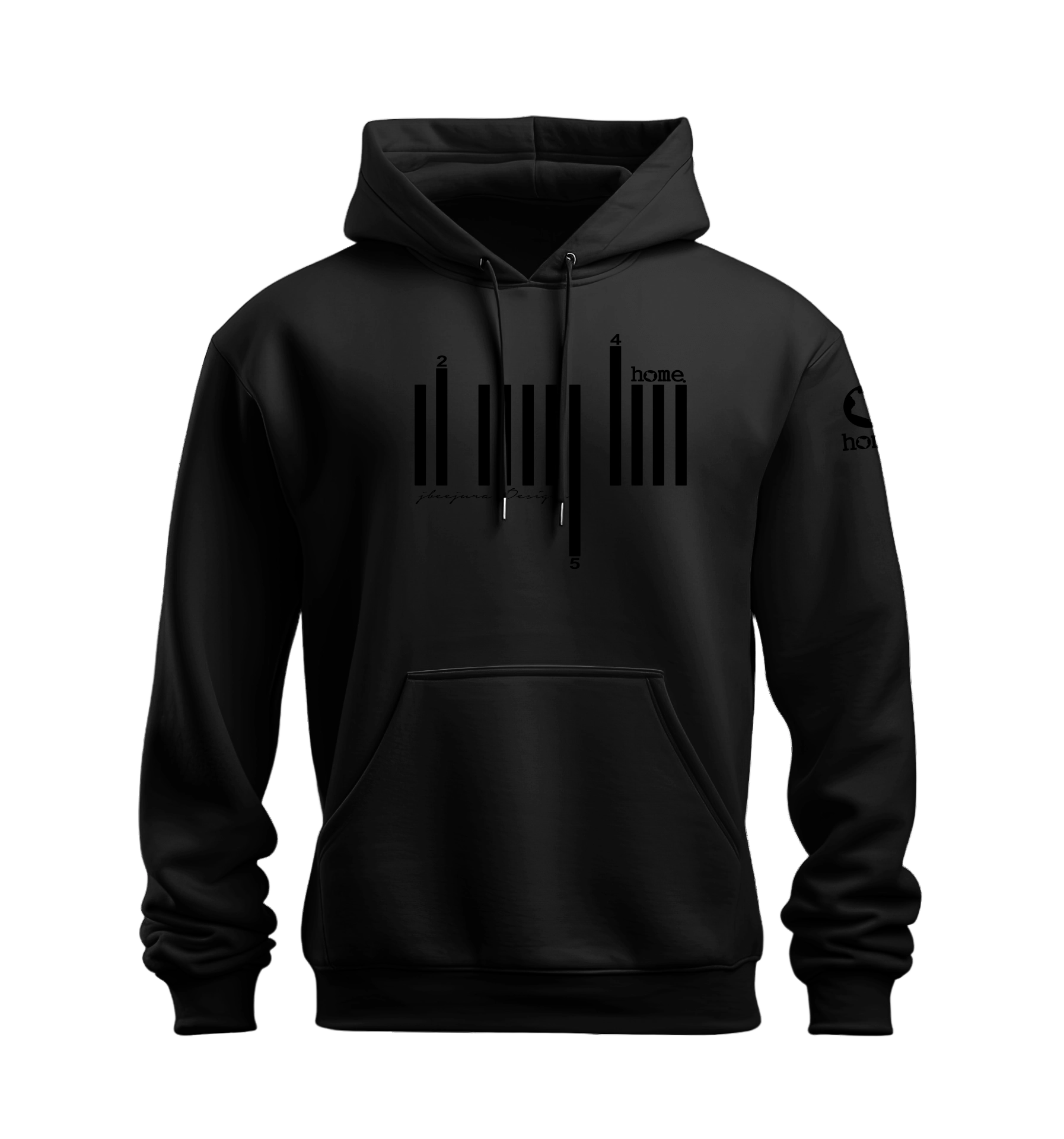 home_254 NUVETRA™ HOODIE WITH A BLACK BARS PRINT 