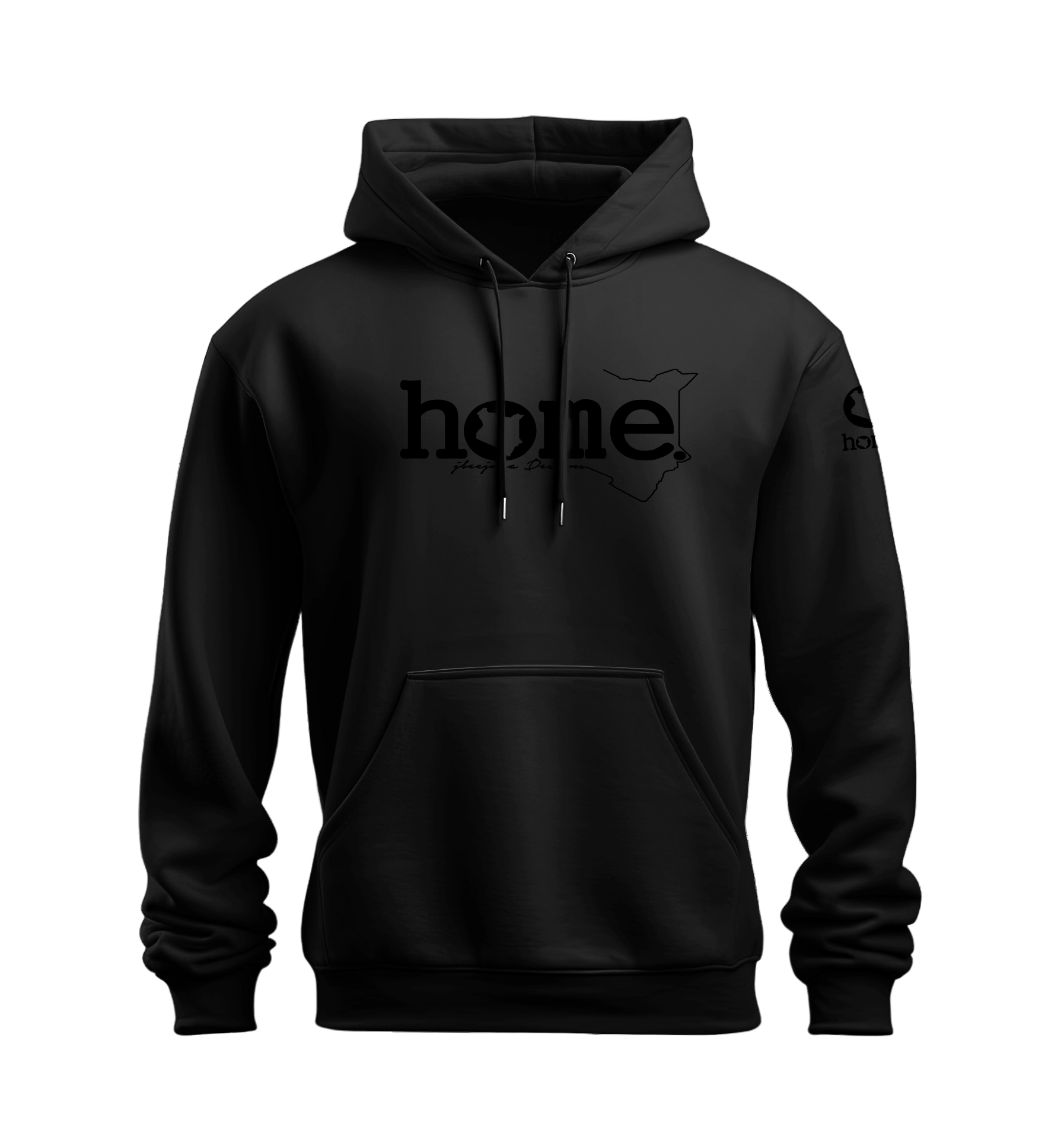 home_254 NUVETRA™ HOODIE WITH A BLACK CLASSIC WORDS PRINT 