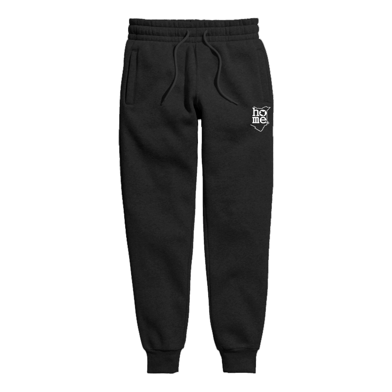 home_254 BLACK NUVETRA™ MENS SWEATPANTS WITH A WHITE PRINT