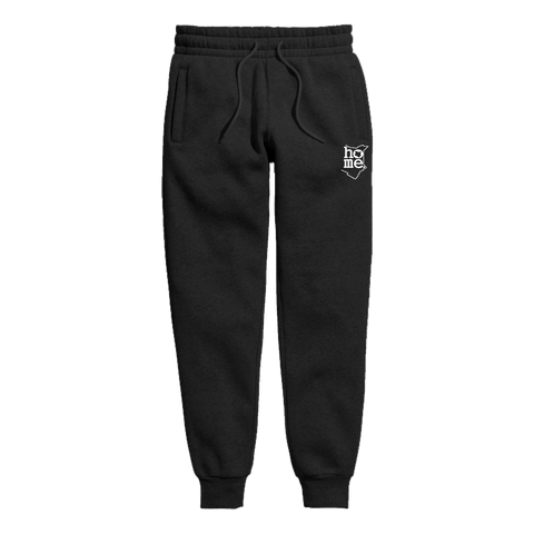 home_254 BLACK NUVETRA™ MENS SWEATPANTS WITH A WHITE PRINT