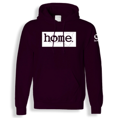 home_254 CLARET HOODIE (HEAVY FABRIC) WITH A WHITE CLASSIC PRINT