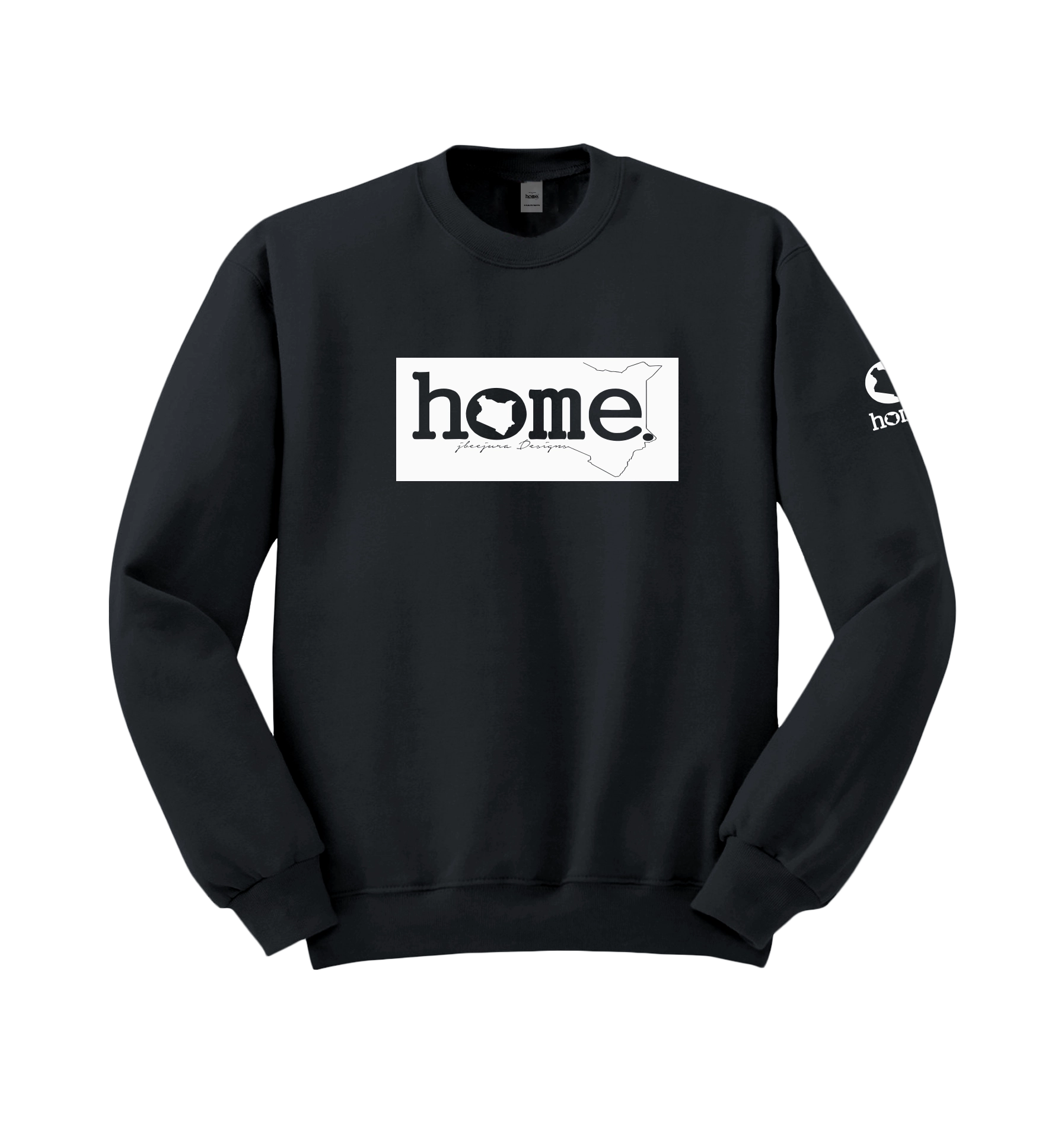 home_254 DARK GREY SWEATSHIRT (MID-HEAVY FABRIC) WITH A WHITE CLASSIC PRINT