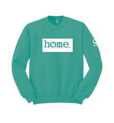 home_254 DEEP TURQUOISE SWEATSHIRT WITH A WHITE CLASSIC PRINT