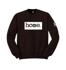 home_254 ESPRESSO SWEATSHIRT (HEAVY FABRIC) WITH A WHITE CLASSIC PRINT