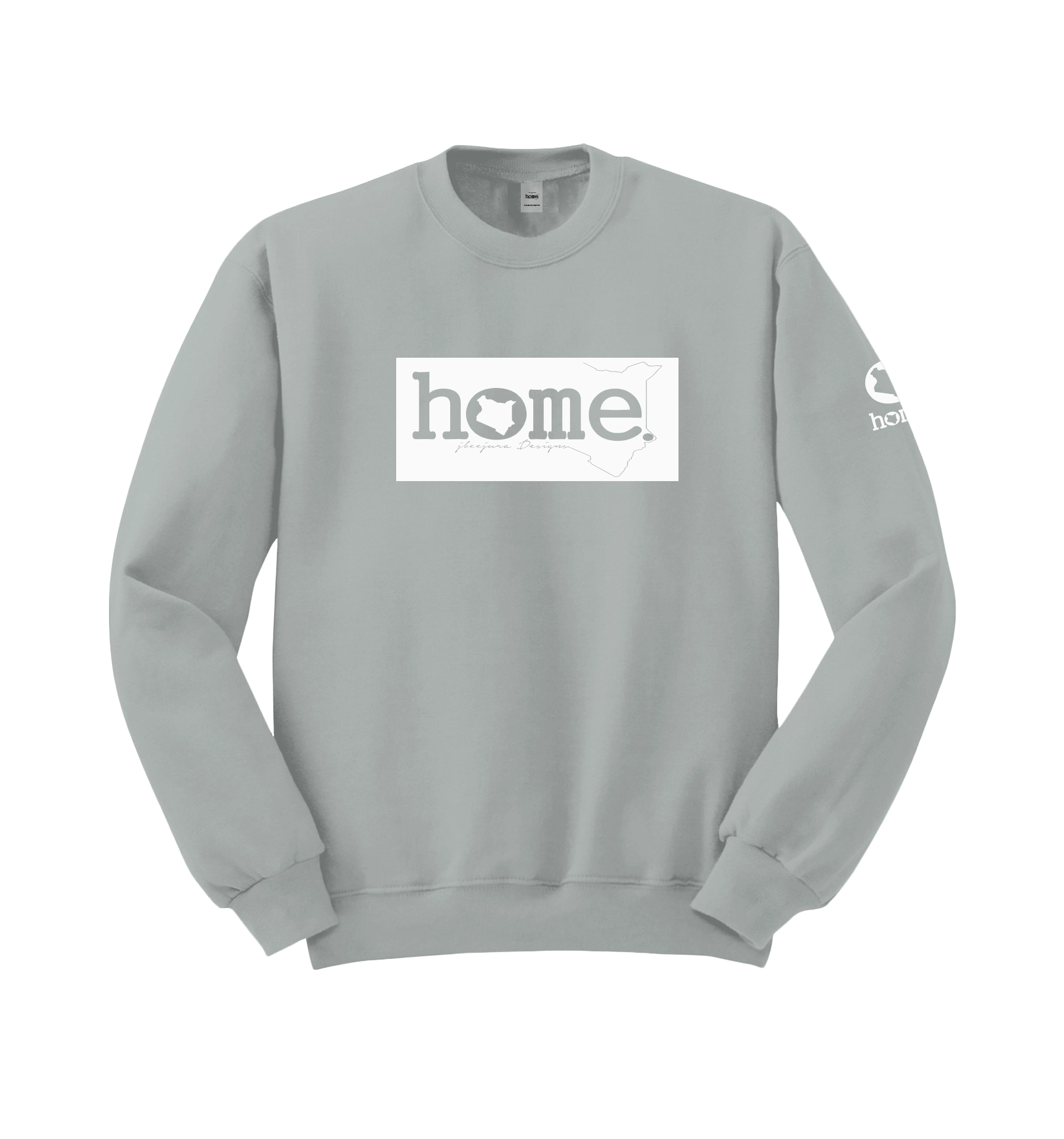 home_254 GRAVEL SWEATSHIRT (MID-HEAVY FABRIC) WITH A WHITE CLASSIC PRINT